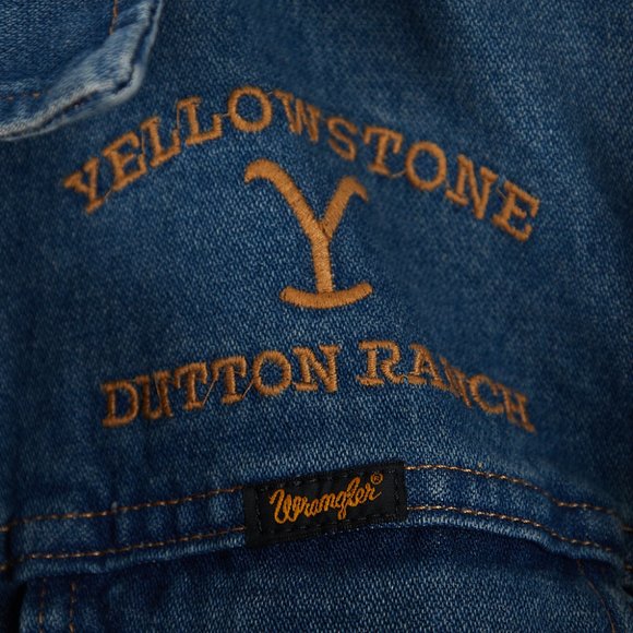 Wrangler Yellowstone Dutton Ranch Jean Denim Jacket Size Large - Picture 3 of 8